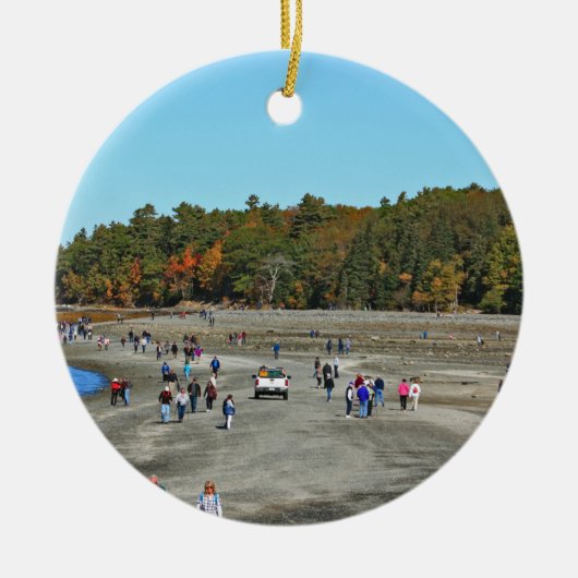 Bar Harbor Land Bridge Ornament (Vorne)