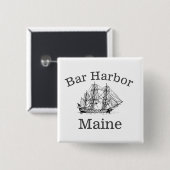 Bar Harbor Maine Button (Vorne & Hinten)