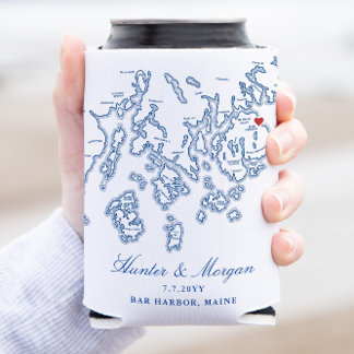 Bar Harbor Maine Gastgeschenk Hochzeit Drink Dosenkühler