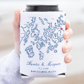 Bar Harbor Maine Gastgeschenk Hochzeit Drink Dosenkühler