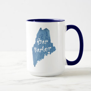 Bar Harbor Maine Holzmaserung Tasse