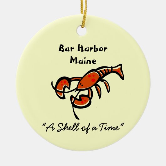 Bar Harbor Maine Hummer Keramik Ornament (Vorne)