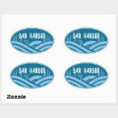 Bar Harbor Maine im Freien Ovaler Aufkleber (Blatt)