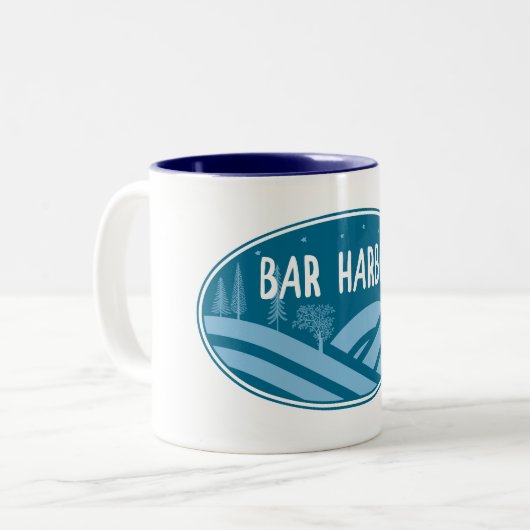 Bar Harbor Maine im Freien Zweifarbige Tasse (Vorderseite Links)