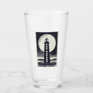 Bar Harbor Maine Leuchtturm Mond Glas