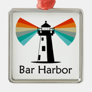 Bar Harbor Maine Leuchtturm Regenbogen Ornament Aus Metall