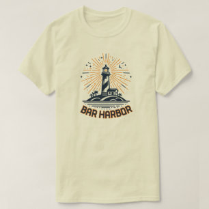 Bar Harbor Maine Leuchtturm Sonnenaufgang T-Shirt