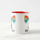 Bar Harbor Maine Lighthouse Rainbow Zweifarbige Tasse (Mittel)