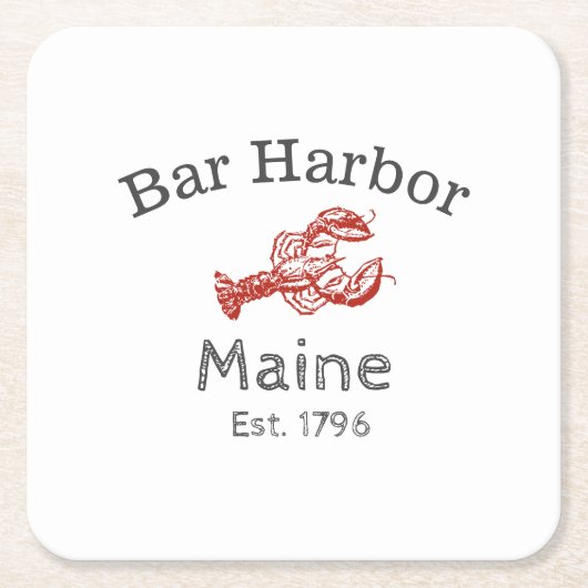 "Bar Harbor" Maine Lobster Rechteckiger Pappuntersetzer