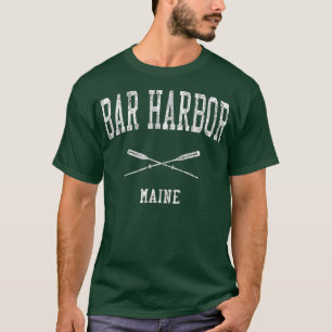 Bar Harbor Maine ME Vintage-Nautik-Sportdesign T-Shirt