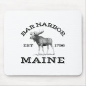 Bar Harbor Maine Moose Hiking Outdoors Acadia Nati Mousepad (Vorne)