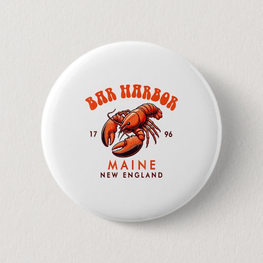 Bar Harbor Maine New England Travel Funny Bar Harb Button (Vorderseite)