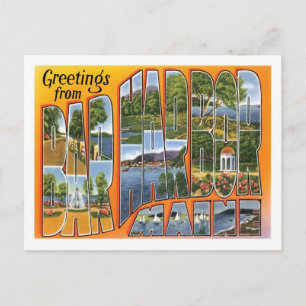 Bar Harbor Maine Reise Amerika US Stadt Postkarte