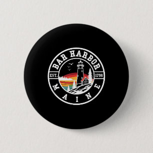 Bar Harbor - Maine - Retro-Design - Klick Button