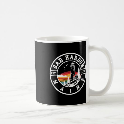 Bar Harbor - Maine - Retro-Design - Klick Kaffeetasse (Rechts)