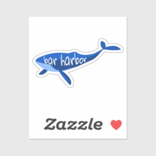 Bar Harbor Maine Whale Aufkleber