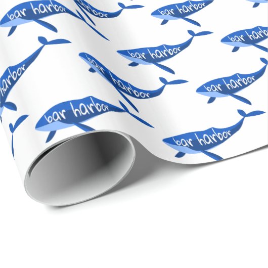 Bar Harbor Maine Whale Geschenkpapier (Rolleneckpunkt)