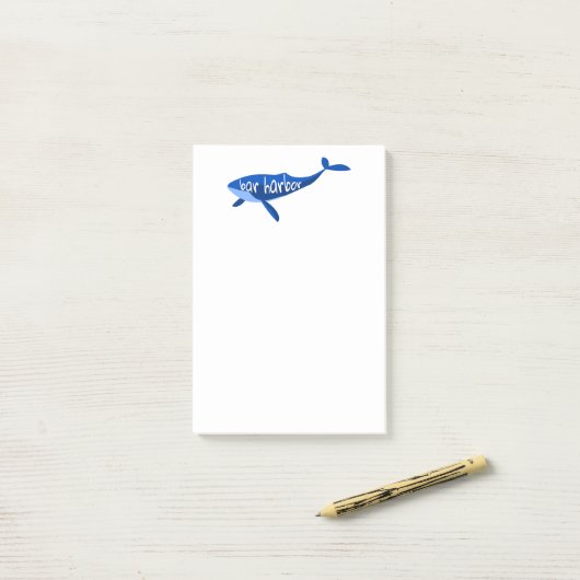 Bar Harbor Maine Whale Post-it Klebezettel (Auf Schreibtisch)