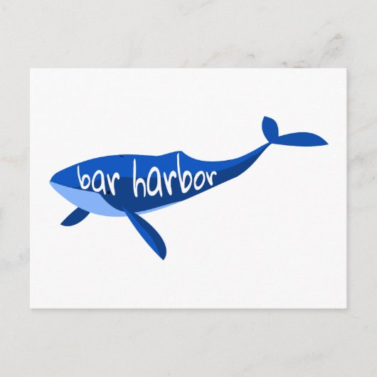 Bar Harbor Maine Whale Postkarte (Vorderseite)