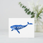 Bar Harbor Maine Whale Postkarte (Stehend Vorderseite)