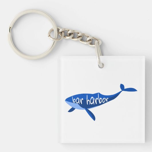 Bar Harbor Maine Whale Schlüsselanhänger (Vorderseite)