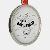 Bar Harbor Maine Whales Ornament Aus Metall (Rechts)