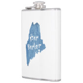 Bar Harbor Maine Wood Grain Flachmann (Links)