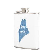 Bar Harbor Maine Wood Grain Flachmann (Links)