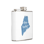 Bar Harbor Maine Wood Grain Flachmann (Rechts)