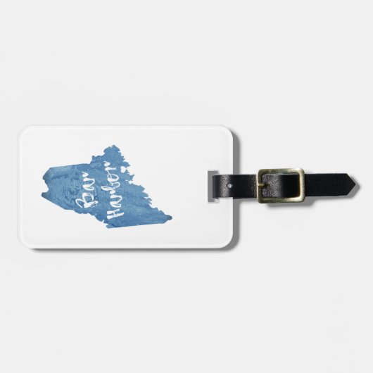 Bar Harbor Maine Wood Grain Gepäckanhänger (Vorderseite horizontal)