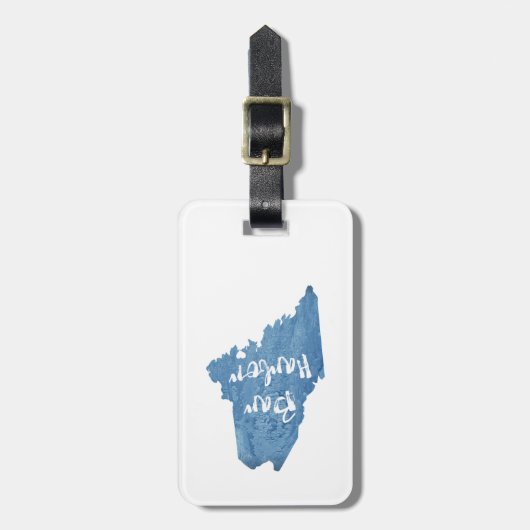 Bar Harbor Maine Wood Grain Gepäckanhänger (Vorderseite vertikal)