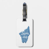 Bar Harbor Maine Wood Grain Gepäckanhänger (Rückseite vertikal)