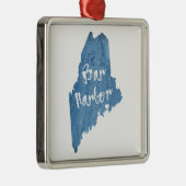 Bar Harbor Maine Wood Grain Ornament Aus Metall (Rechts)