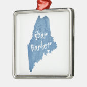 Bar Harbor Maine Wood Grain Ornament Aus Metall (Links)