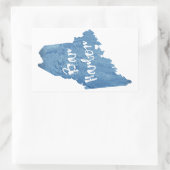 Bar Harbor Maine Wood Grain Rechteckiger Aufkleber (Tasche)