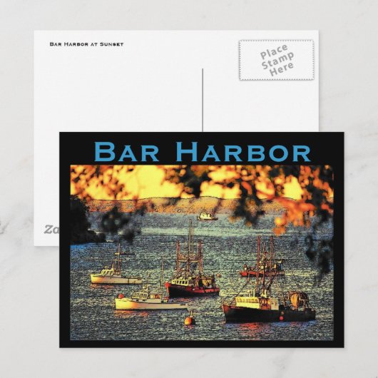Bar Harbor Postcard Postkarte (Vorne/Hinten)
