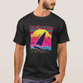 Bar Harbor Retro 80s Style Souvenir Beach T-Shirt (Vorderseite)