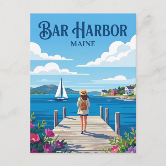 Bar Harbor USA Postkarte (Vorderseite)