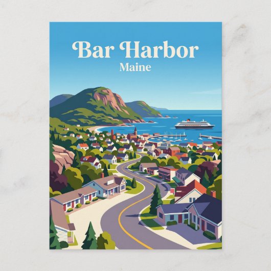 Bar Harbor USA Postkarte (Vorderseite)