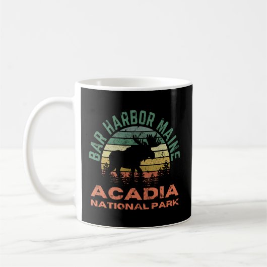 Bar Harbour Acadia Nationalpark Maine Elche Wander Kaffeetasse (Links)