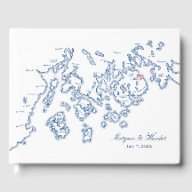 Bar Harbour Guest Book - Penobscot Bay Maine Karte