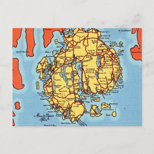 Bar Harbour - Insel der Wüste Postkarte (Vorderseite)