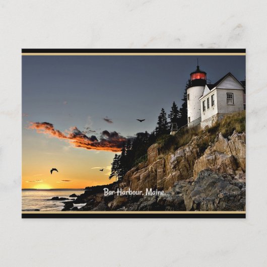 Bar Harbour, landschaftliches Foto Maine Postkarte (Vorderseite)