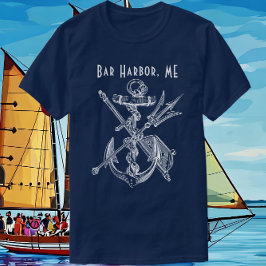 Bar Harbour Maine Boat Anchor Nautical Travel T-Shirt
