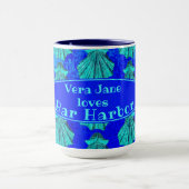 Bar Harbour Maine Fett Blue Scallop Muschel mit Na Tasse (Zentrum)