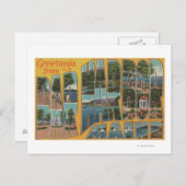 Bar Harbour, Maine - Großbuchstaben Postkarte (Vorne/Hinten)