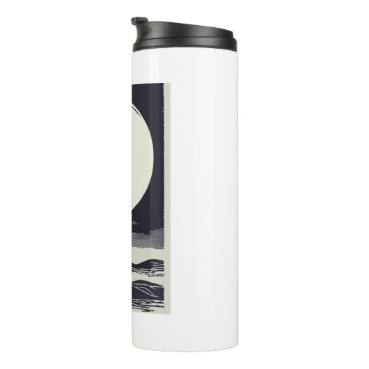 Bar Harbour Maine Lighthouse Moon Thermosbecher (Nach rechts gedreht)