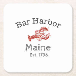 "Bar Harbour" Maine Lobster Rechteckiger Pappuntersetzer