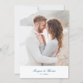 Bar Harbour Maine Map Navy Blue Foto Save The Date (Rückseite)
