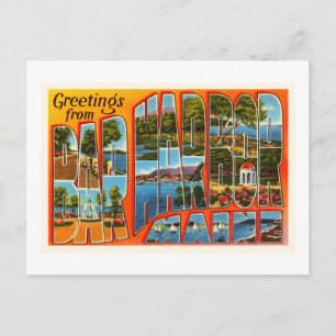 Bar Harbour Maine ME Old Vintage Travel Souvenir Postkarte